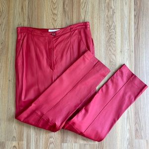 Vintage ESCADA Red Leather Pants